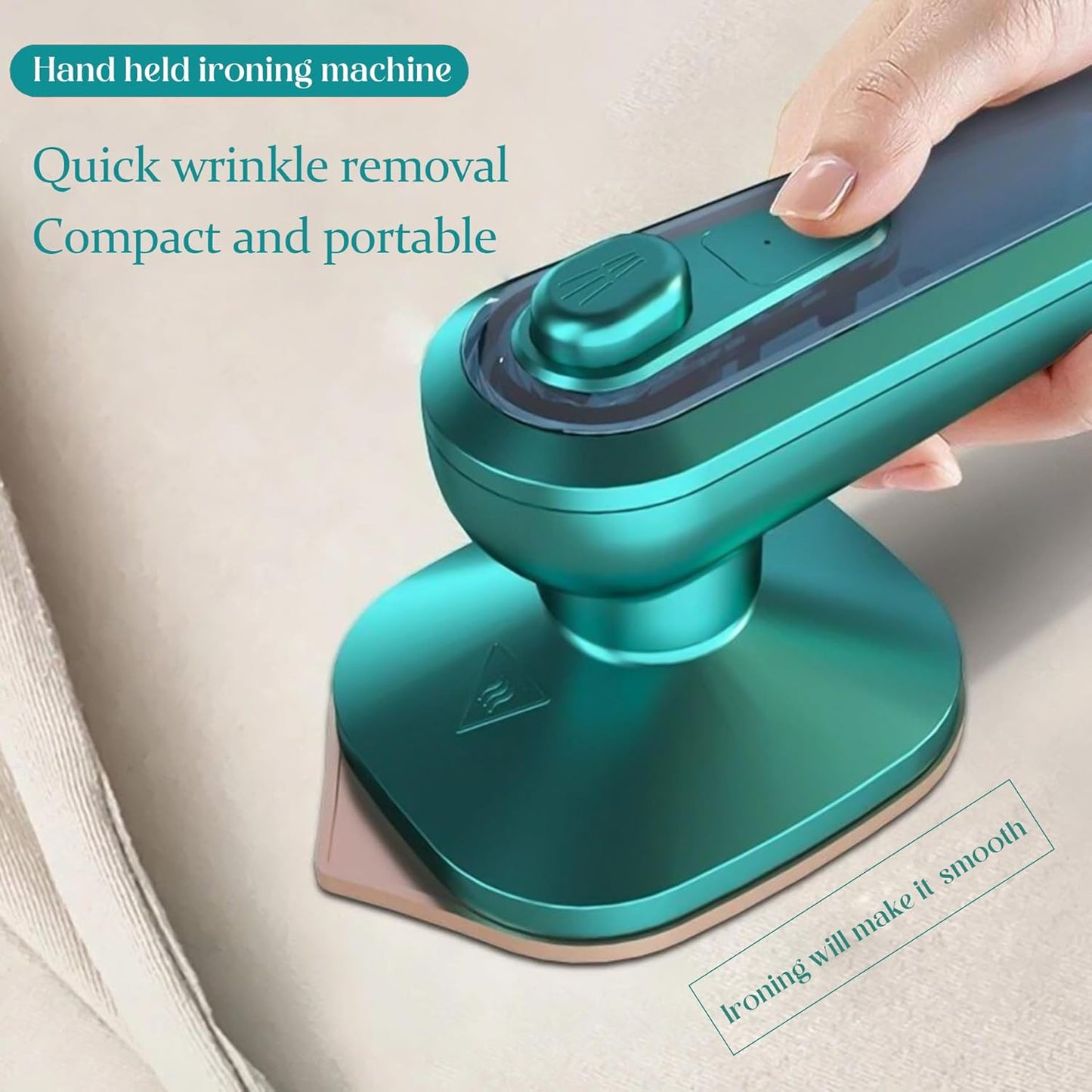 Mini Handheld Portable Steamer & Iron for Clothes – Dry & Steam Ironing for Travel/Home Use