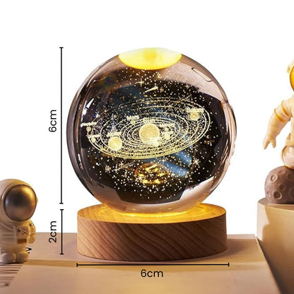 LED 3D Crystal Ball Lamp Perfect for Gifting & Décor – Decorative Mood Light for Bedroom & Living Room (Assorted Design)