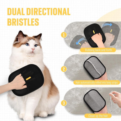 Reusable Pet Grooming Hair Remover Gloves – Double Sided Mesh Grooming Gloves