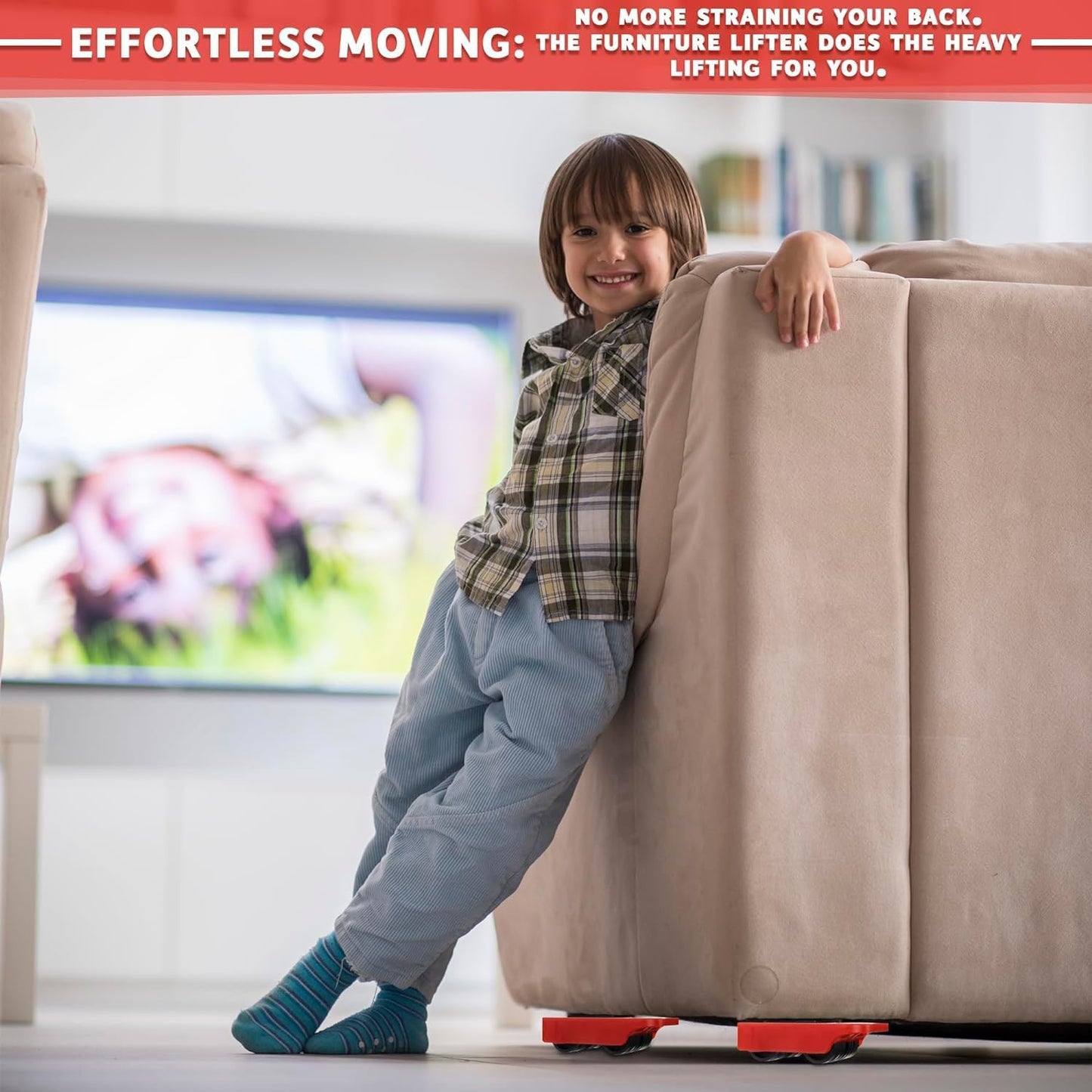Heavy Furniture Mover Tool Set with Lifter, Rollers & Base – No Floor Damage ( Heavy Duty Sofa, Bed & Appliance Shifting Kit )