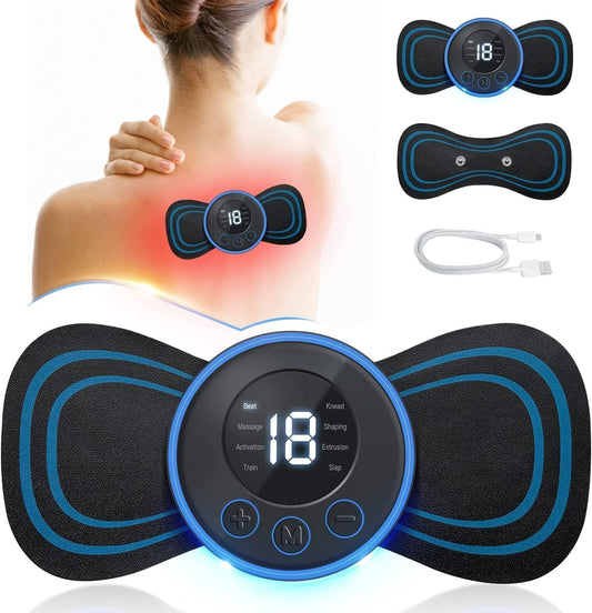 Mini Electric Rechargeable Massager – 8 Modes & 19 Levels Muscle Relaxer ( Shoulder, Back & Leg Pain Relief )
