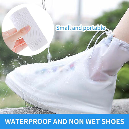 Waterproof Reusable Rain Shoe Covers for Men & Women – Anti-Slip & Portable Design