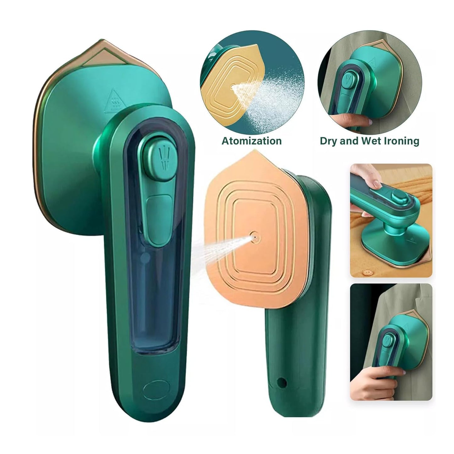 Mini Handheld Portable Steamer & Iron for Clothes – Dry & Steam Ironing for Travel/Home Use