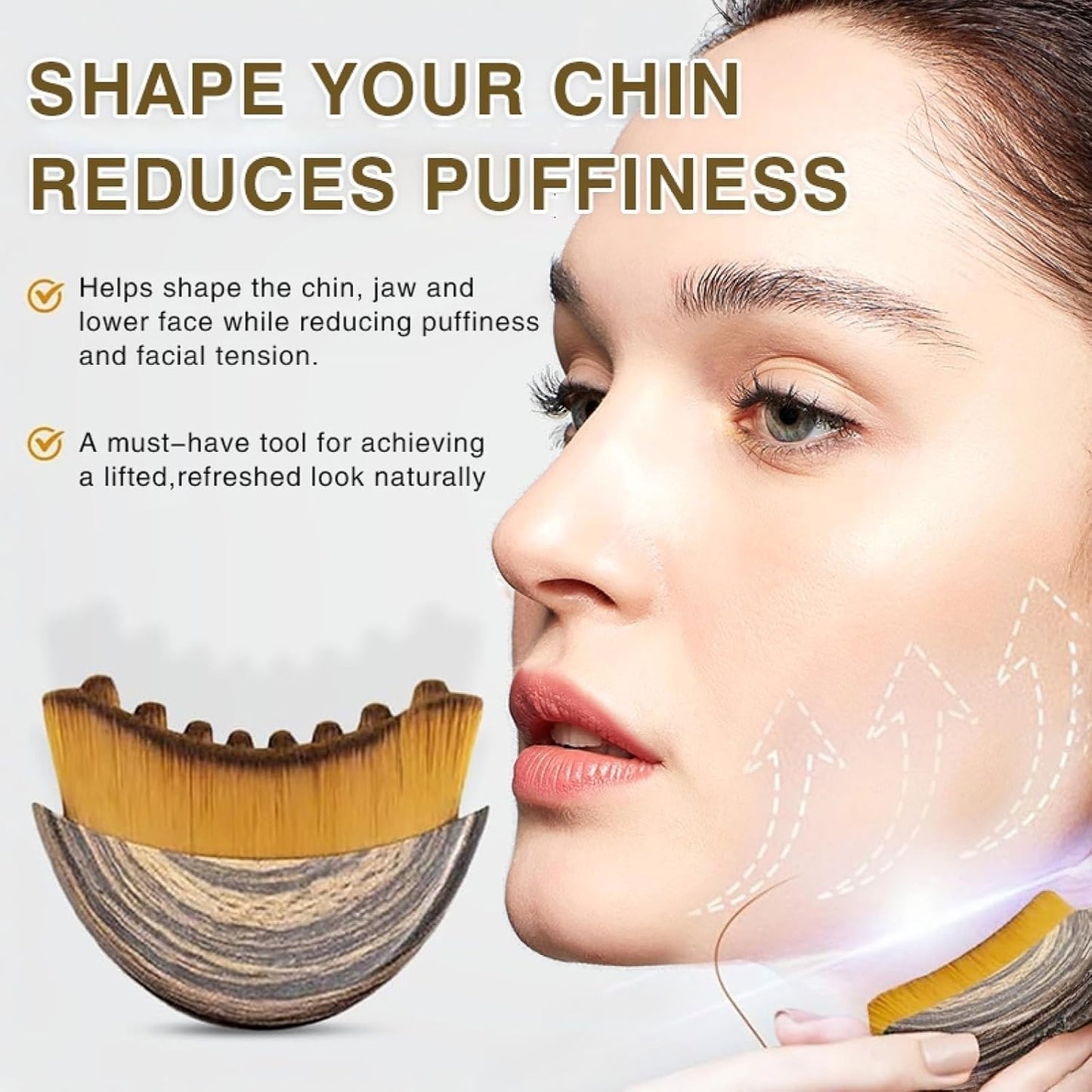 Lymphatic Contour Face Brush – Facial Massage Brush for Jawline & Neck