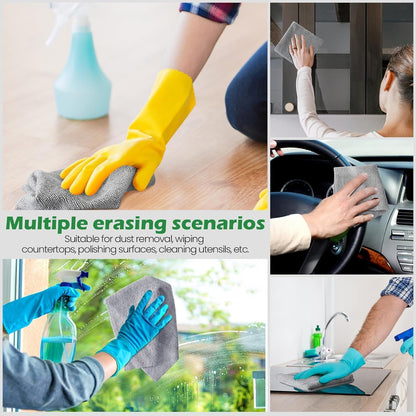 Reusable Microfiber Cleaning Towels – 20 Pcs Multipurpose Cloths for Kitchen, Car & Electronics