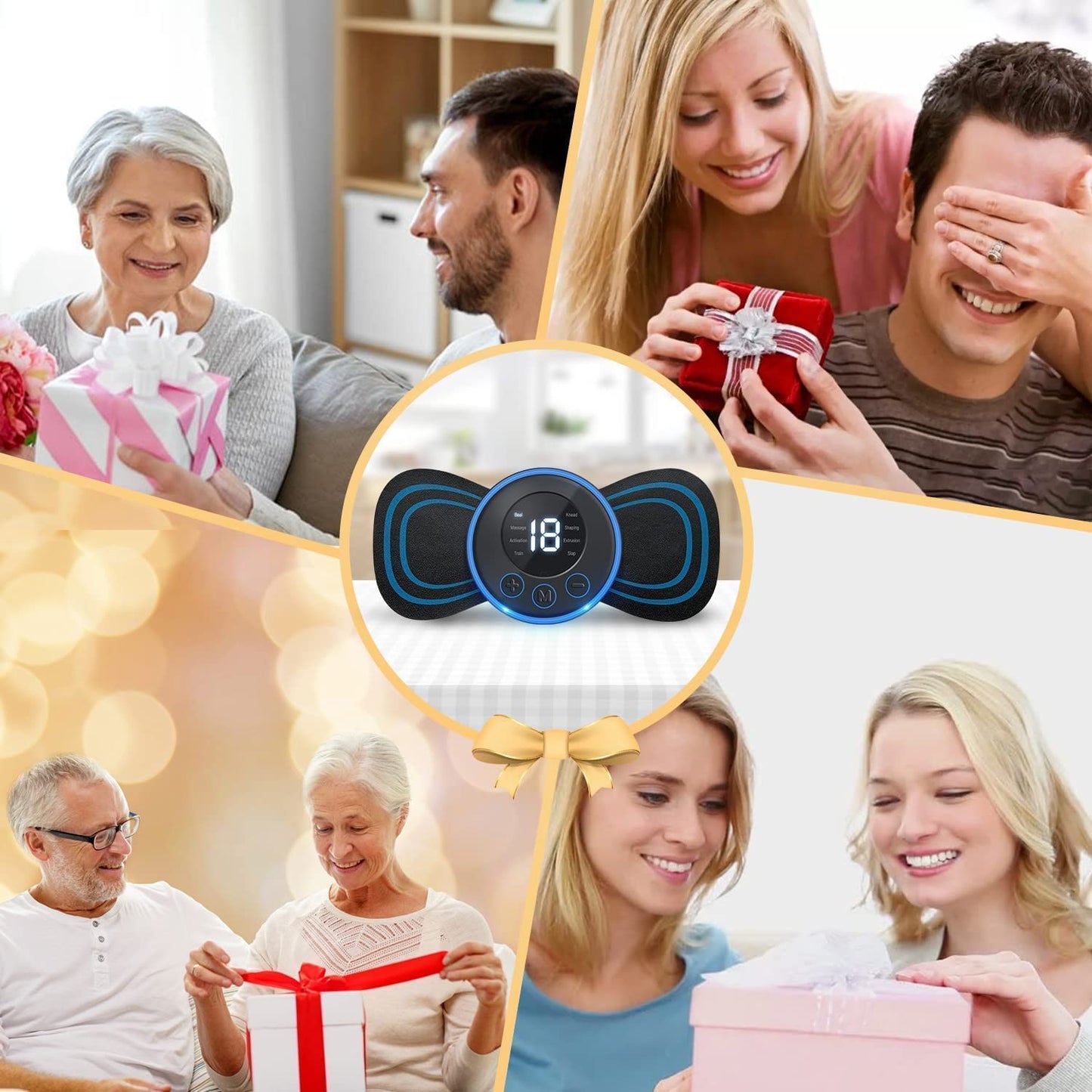 Mini Electric Rechargeable Massager – 8 Modes & 19 Levels Muscle Relaxer ( Shoulder, Back & Leg Pain Relief )