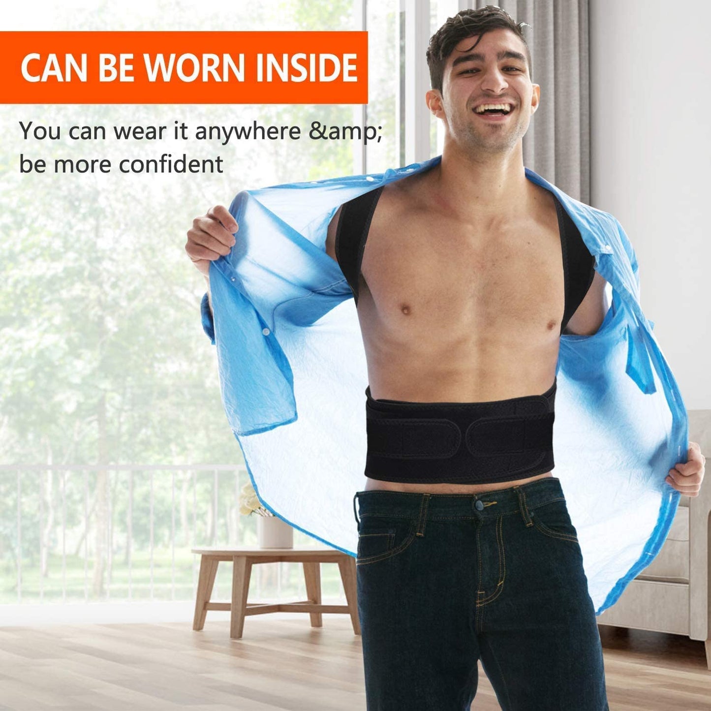 Posture Corrector Belt – Unisex Adjustable Support for Back Pain Relief