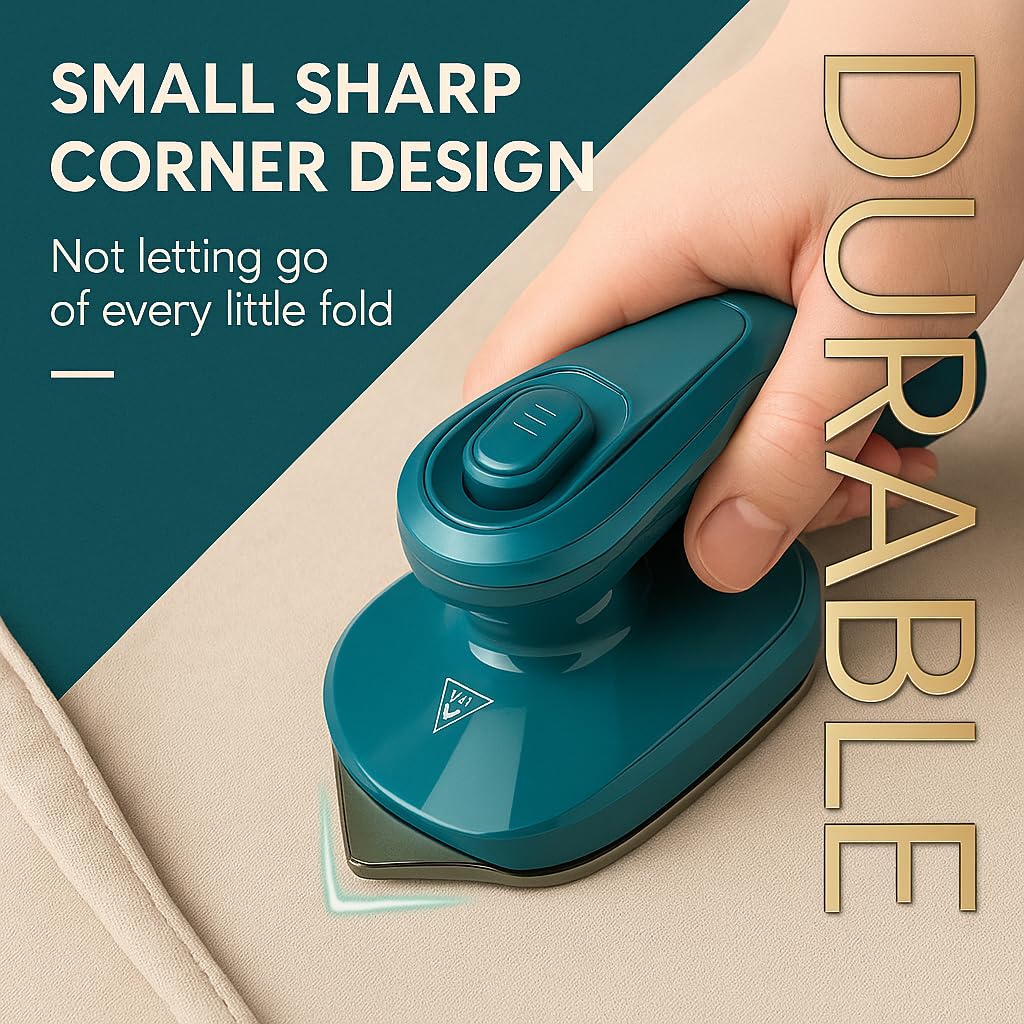 Mini Handheld Portable Steamer & Iron for Clothes – Dry & Steam Ironing for Travel/Home Use