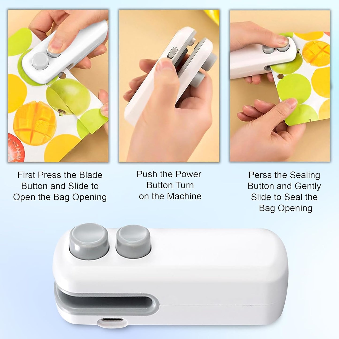 Mini Heat Sealer for Food Bags – Portable Snack Resealing Tool