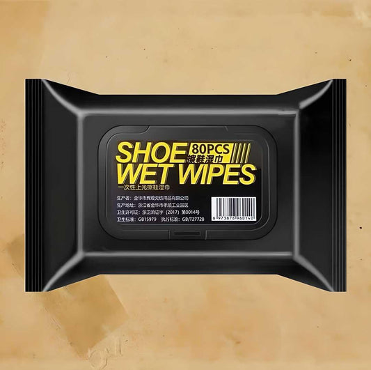 Natural Sneaker & Shoe Cleaner Wipes – Resealable Pack of 80 for On-the-Go Use