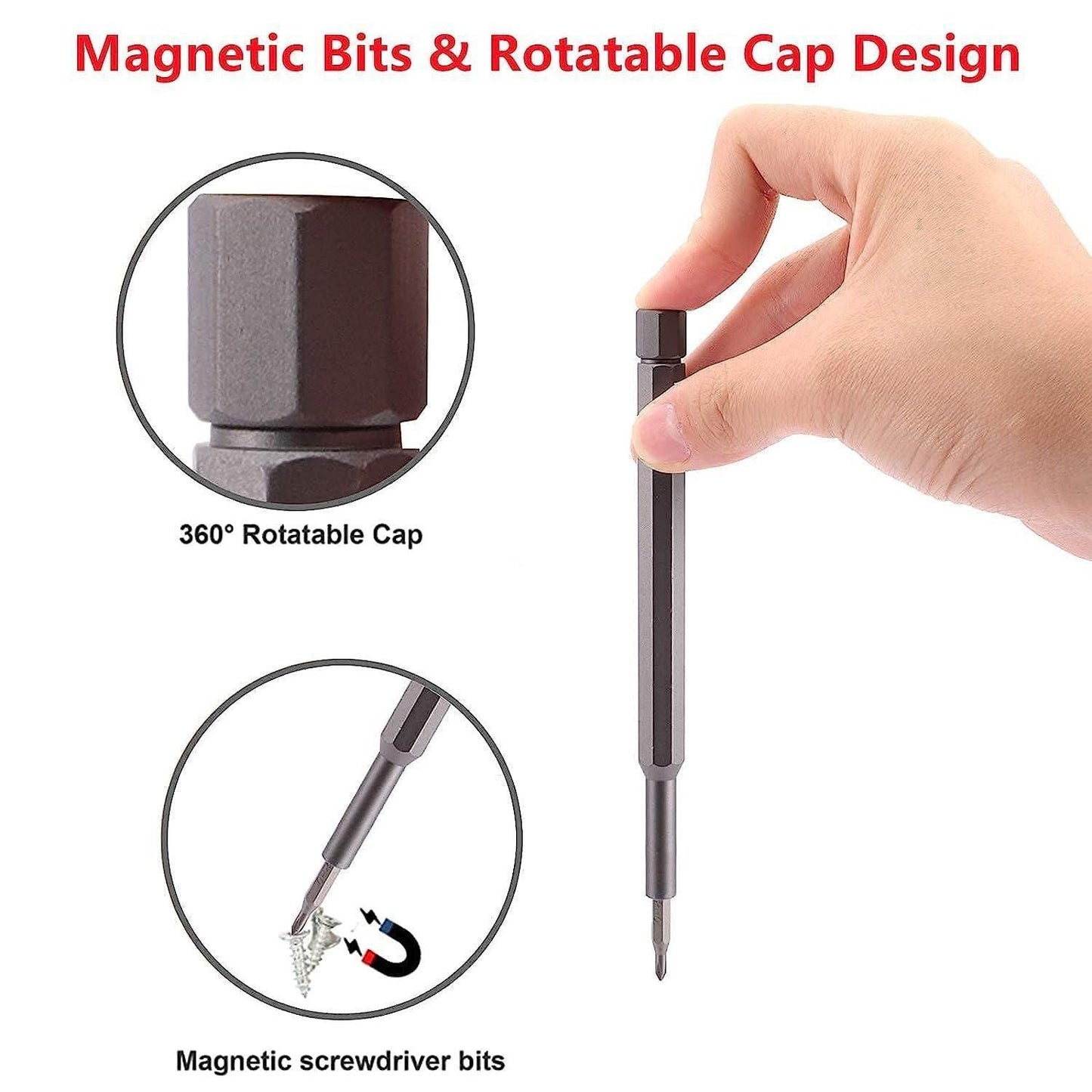 Portable 24-Bit Magnetic Precision Screwdriver Kit for Electronics & Small Repairs
