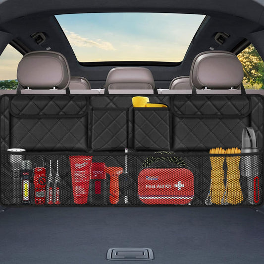 All-in-One Car Back Seat & Trunk Organizer – Holds Tablets, Bottles & Toys