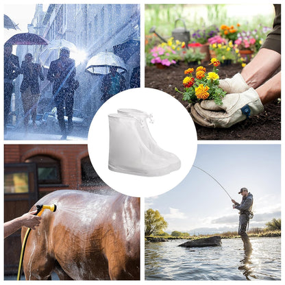 Waterproof Reusable Rain Shoe Covers for Men & Women – Anti-Slip & Portable Design
