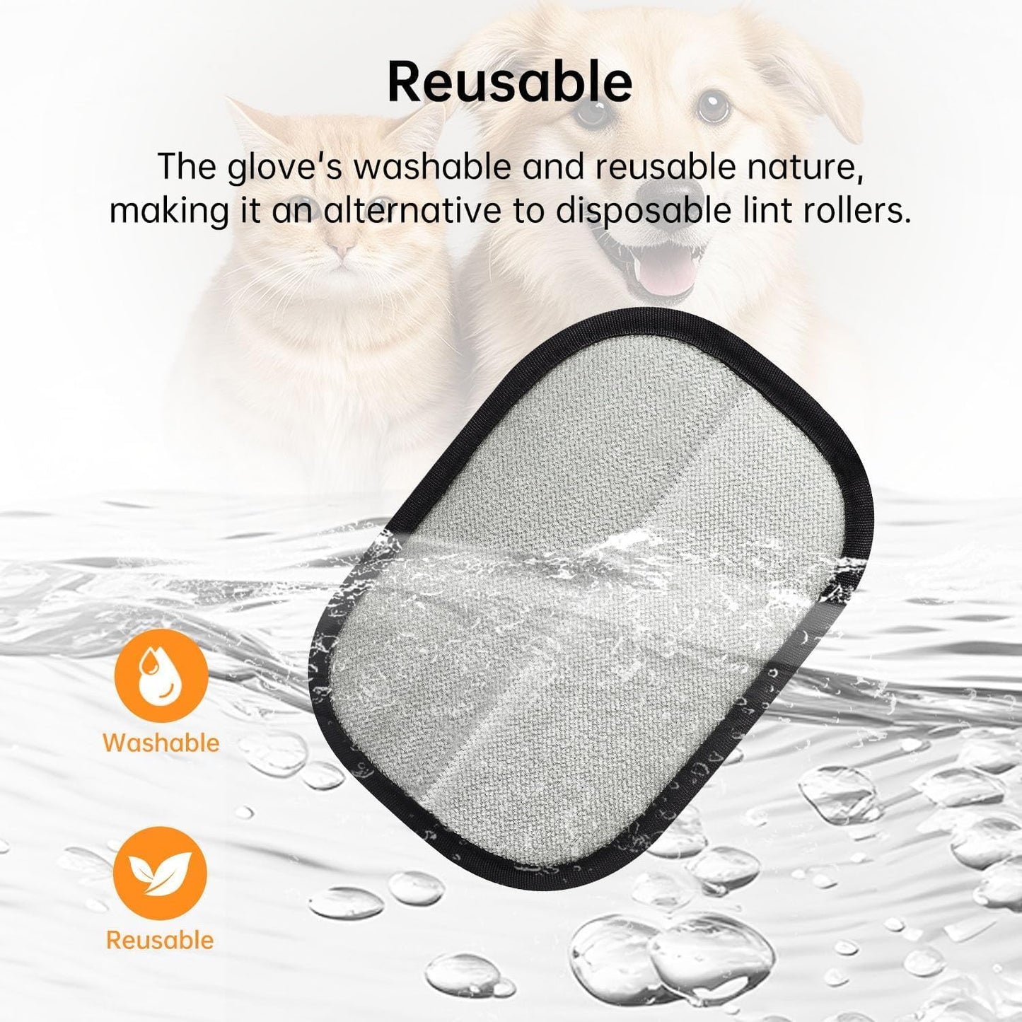 Reusable Pet Grooming Hair Remover Gloves – Double Sided Mesh Grooming Gloves