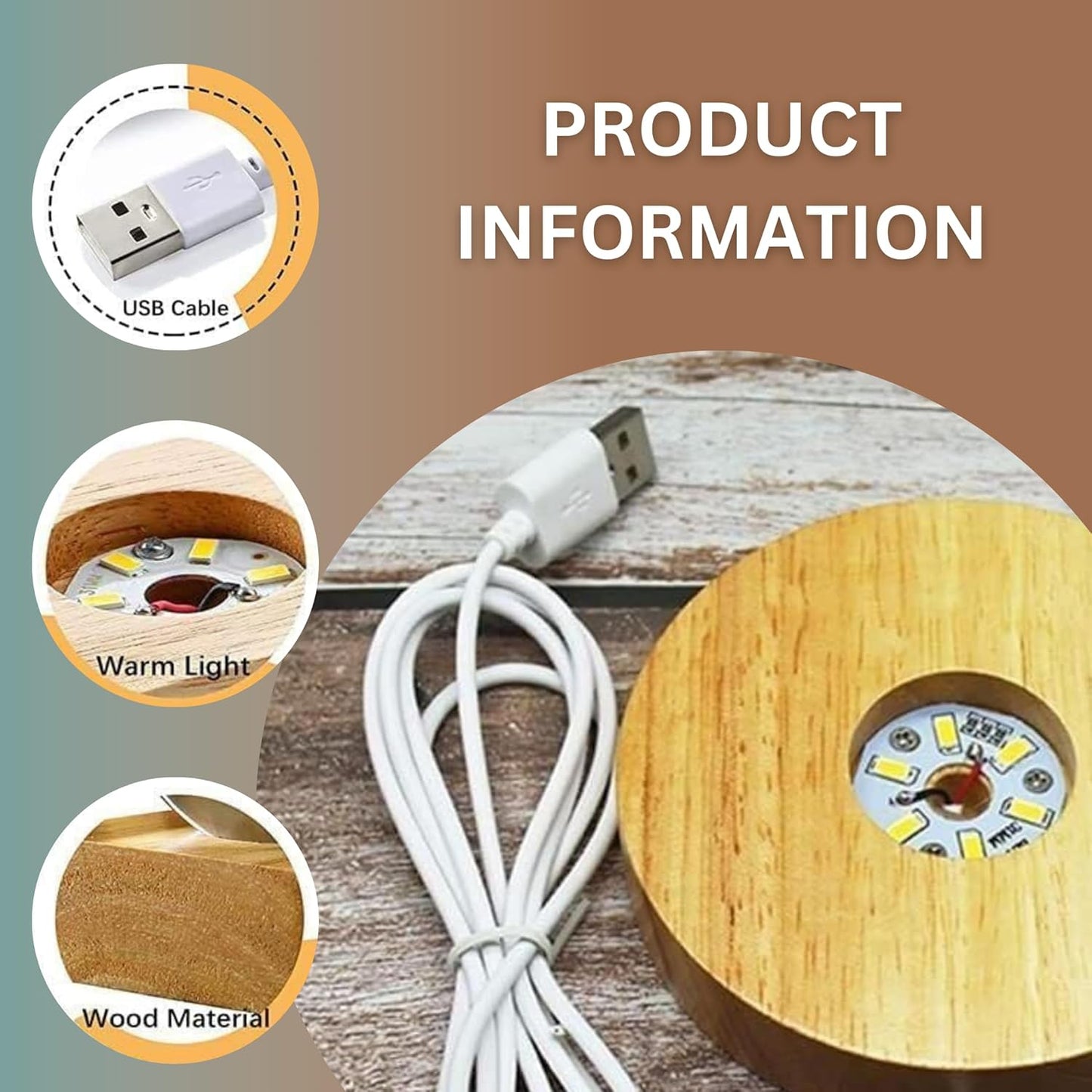 LED 3D Crystal Ball Lamp Perfect for Gifting & Décor – Decorative Mood Light for Bedroom & Living Room (Assorted Design)